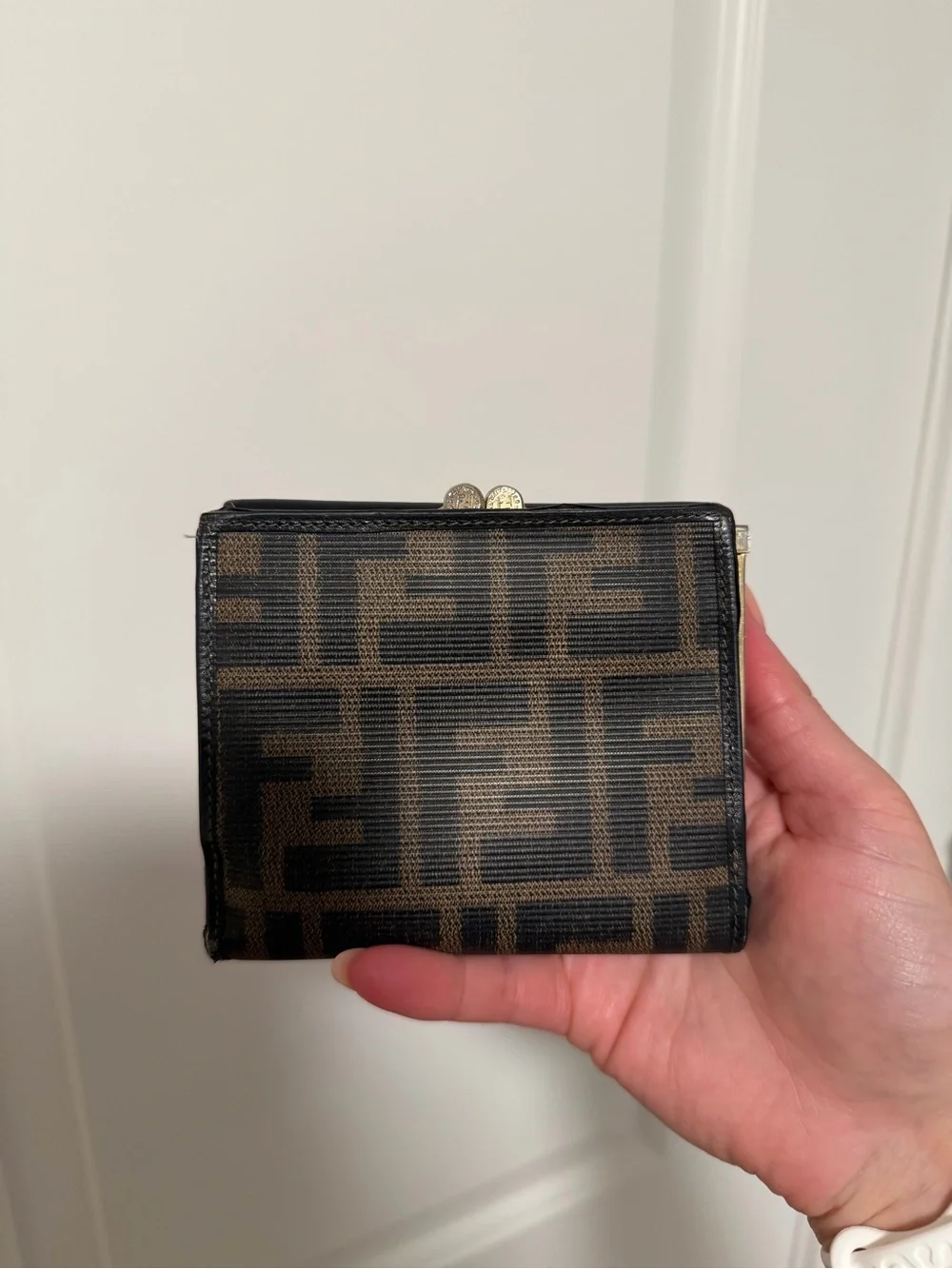 Vintage Fendi Brown & Black FF Canvas Wallet - Picture 2 of 8